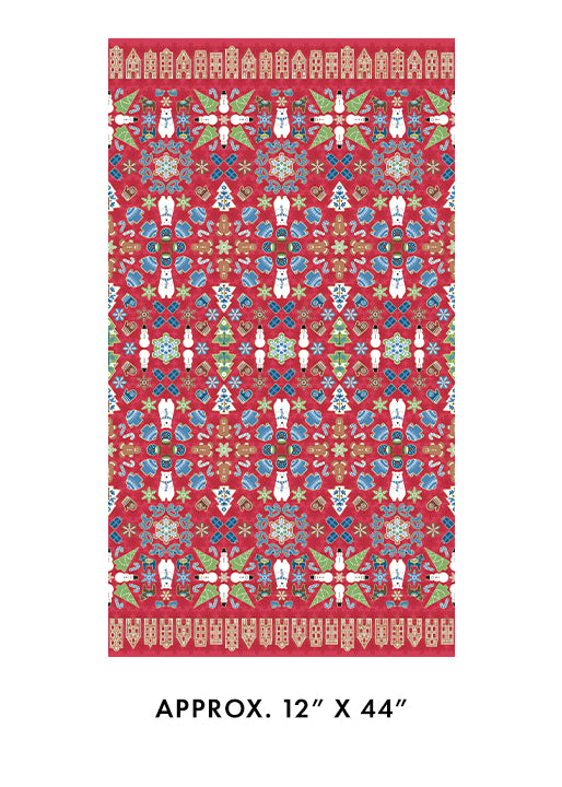 Village Square Cranberry | Gingerbread Lane | Designer: Modern Quilt Studio