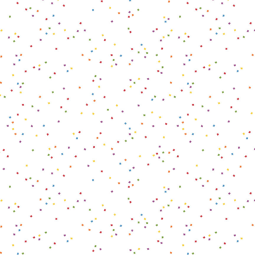 Blossoms On White Rainbow | Riley Blake Designs | Designer: Christopher Thompson