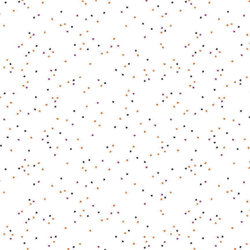 Blossoms On White Trick or Treat | Riley Blake Designs | Designer: Christopher Thompson