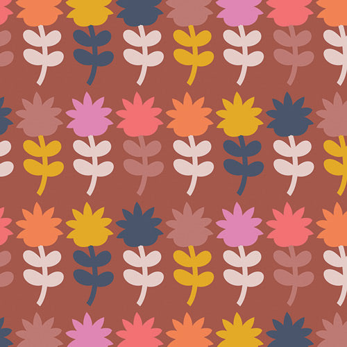 Cinnamon Toast - Mini Dutch Bloom Cinnamon | Art Gallery Fabrics | Designer: Dana Willard