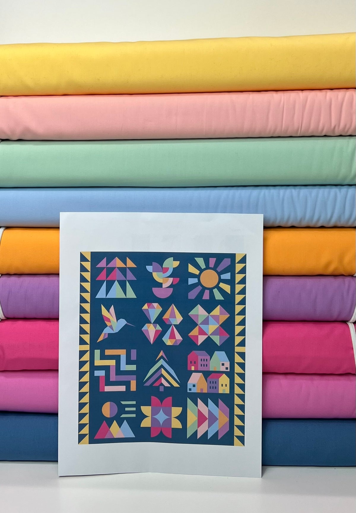 QUILT KIT - 2027 Hand + Soul Block of the Month| Kaleidoscope Garden | Eudaimonia Studio