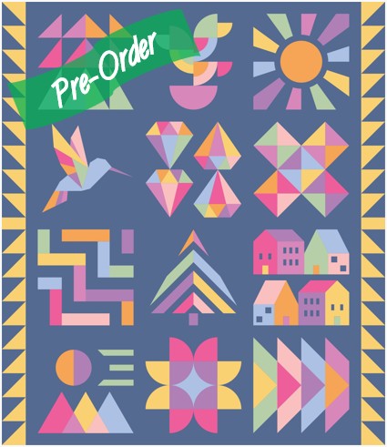 QUILT KIT - 2027 Hand + Soul Block of the Month| Kaleidoscope Garden | Eudaimonia Studio