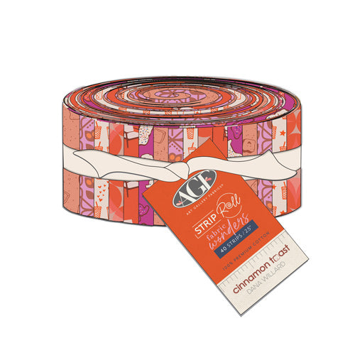 Cinnamon Toast 2 1/2" Strip Roll | Art Gallery Fabrics | Designer: Dana Willard
