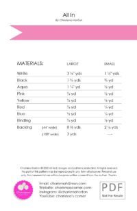 All In | PAPER Pattern | Charisma's Corner