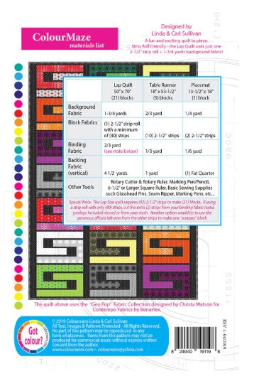 ColourMaze | PAPER Pattern | Colourwerx