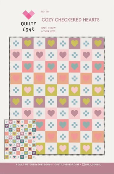 Cozy Checkered Hearts | PAPER Pattern | Quilty Love