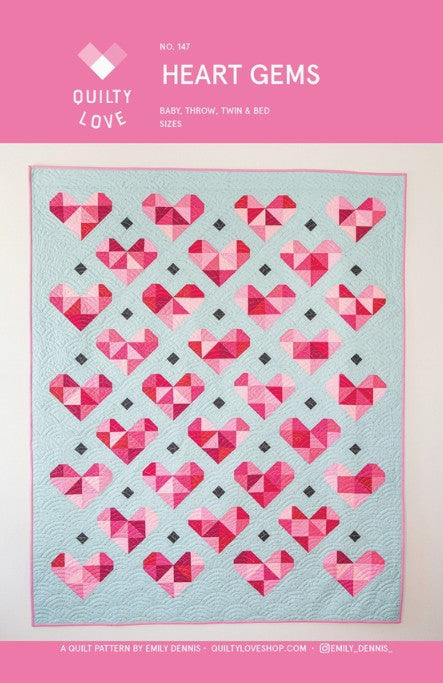 Heart Gems | PAPER Pattern | Quilty Love