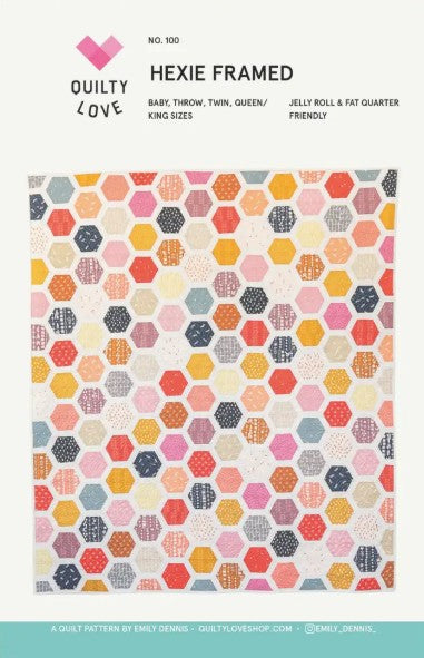 Hexie Framed | PAPER Pattern | Quilty Love