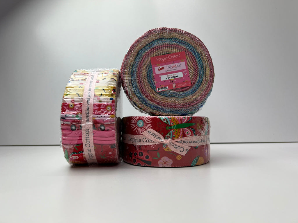 Hey Love Bug 2 1/2" Strips | Poppie Cotton