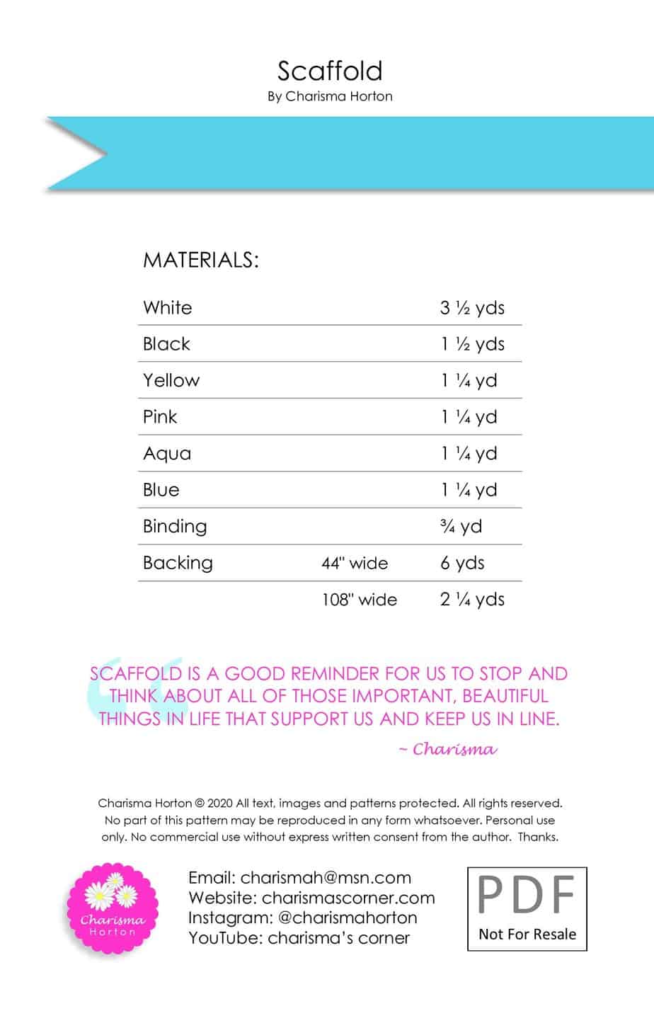 Scaffold | PAPER Pattern | Charisma's Corner